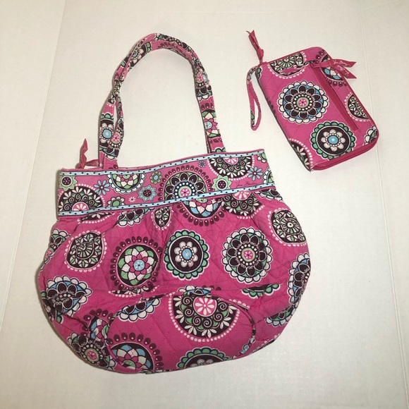Vera Bradley Handbags - Retired Vera Bradley bag & wallet Pinks EUC